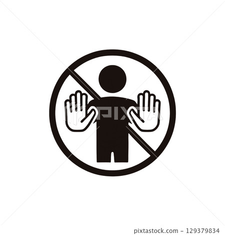 死胡同線描圖標、插圖、材料、無背景 129379834