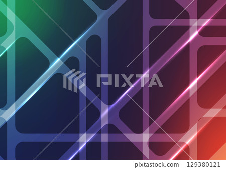 Presentation shape translucent neon light purple 129380121