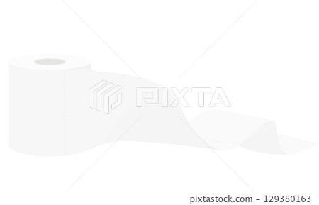 Illustration of toilet paper Illustration of toilet paper 129380163