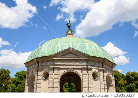 Diana Temple pavillion in Hofgarten garden and public park next to the Residenz palace in central Munich, Bavaria, Germany 129380327