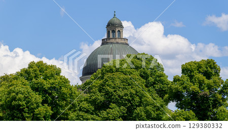 Hofgarten Italian Renaissance style garden next to the Residenz palace in central Munich, Bavaria, Germany Hofgarten Italian Renaissance style garden next to the Residenz palace in central Munich, Bavaria, Germany 129380332