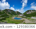 A panoramic view of Norikura Tatamidaira from Mt. Daikoku 129380366