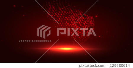 Technology red square pattern lines on dark red background. Technology red square pattern lines on dark red background. 129380614