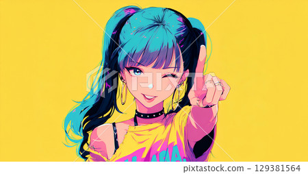 A girl pointing at me A girl pointing at me 129381564