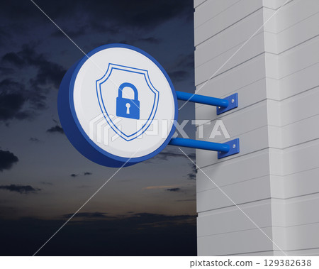 Technology security insurance online concept, 3D rendering Technology security insurance online concept, 3D rendering 129382638
