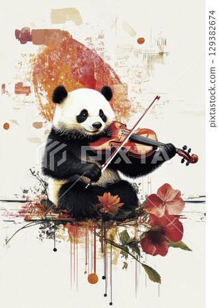 illustration music poster, Generative AI 129382674