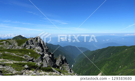 Kiso Komagatake: Mountain path from Nakadake to Komagatake 129383680
