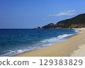 A rural beach on Yakushima with a clear blue sky 129383829