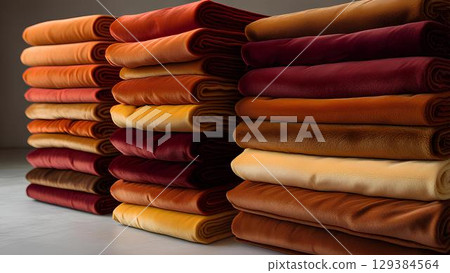 Background material_Autumn colored cloth 129384564