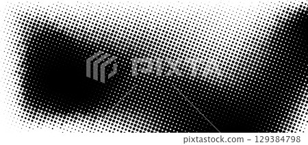 faded gradient halftone dots background. Vector illustration 129384798