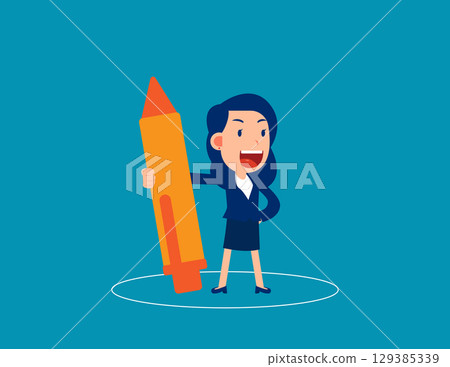 Control. Drawing circle around creating personal boundary 129385339