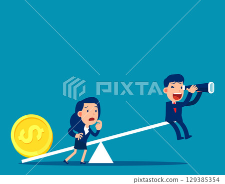 Vision. Person with power of money 129385354