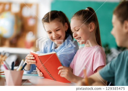 Children are learning in the class Children are learning in the class 129385475