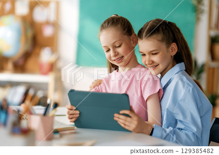 Children are learning in the class Children are learning in the class 129385482