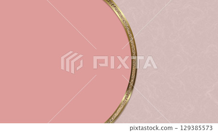 Pink Japanese paper and gold frame 129385573