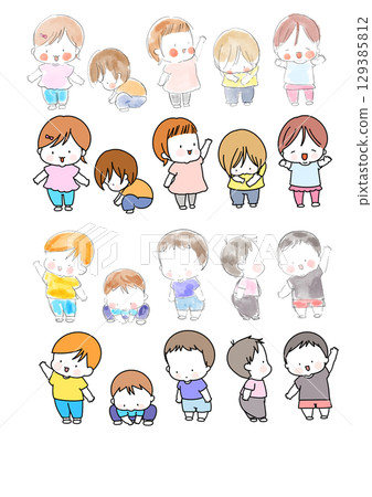 可愛的小寶寶插圖集 可愛的小寶寶插圖集 129385812