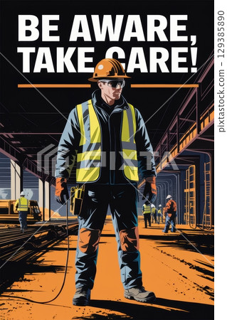 Safety First: Be Aware, Take Care Poster 129385890