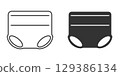 Adult diaper monochrome icon 129386134