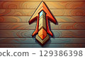 Ascending arrow 129386398