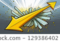 Ascending arrow 129386402