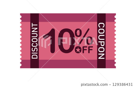 10% Discount Coupon Voucher Offer 10% Discount Coupon Voucher Offer 129386431