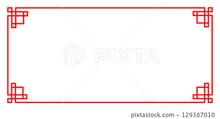 亞洲、中國、中國風格框架紅色背景亞洲結框架和 129387010