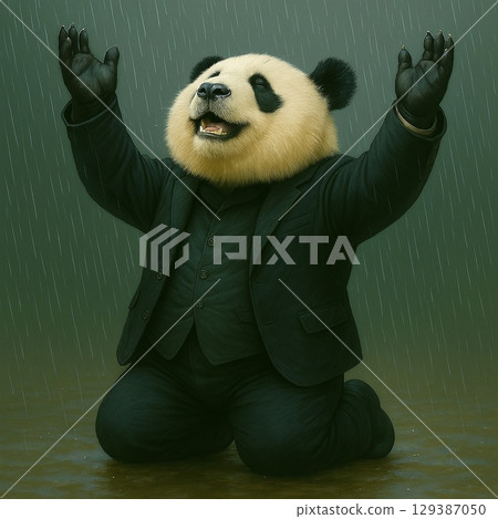 雨中的熊貓 雨中的熊貓 129387050