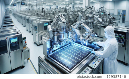 Cutting-edge semiconductor manufacturing cleanroom Cutting-edge semiconductor manufacturing cleanroom 129387146