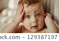 Adorable Surprised Baby 3 - Generative AI 129387197