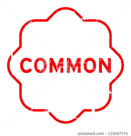 Grunge red common word rubber seal stamp on white background Grunge red common word rubber seal stamp on white background 129387573