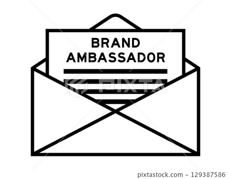 Envelope and letter sign with word brand ambassador as the headline Envelope and letter sign with word brand ambassador as the headline 129387586