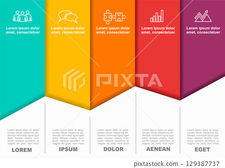 Infographic design template with place for your data. Vector illustration. 129387737