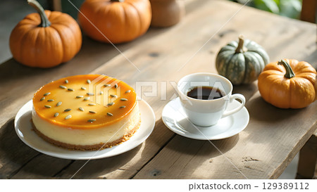 Gentle sunshine and pumpkin cake Gentle sunshine and pumpkin cake 129389112