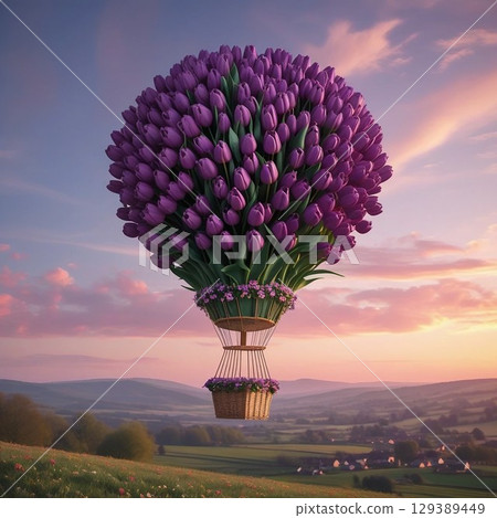 Flower balloon 129389449