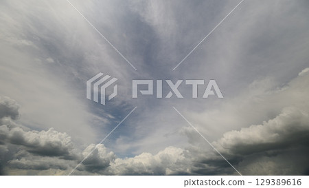 Dramatic Clouds Overhead Create a Stunning View of the Sky That Captivates Every Observer 129389616