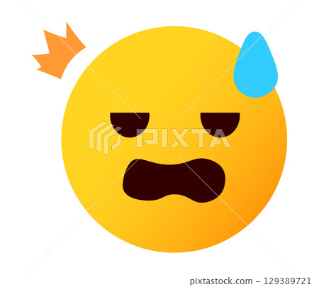 Surprised emoji, emoticon, facial expression illustration Surprised emoji, emoticon, facial expression illustration 129389721