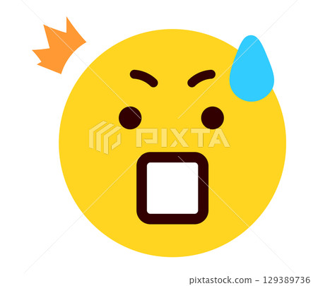 驚訝的表情符號、表情符號、臉部表情插圖 驚訝的表情符號、表情符號、臉部表情插圖 129389736