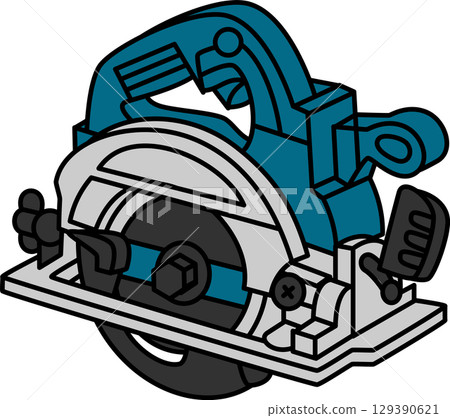 Power tool circular saw blue 129390621