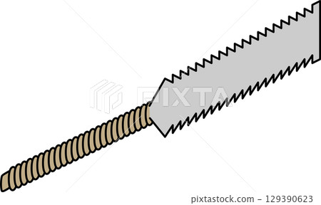 Carpenter's tools, saws, material color 129390623