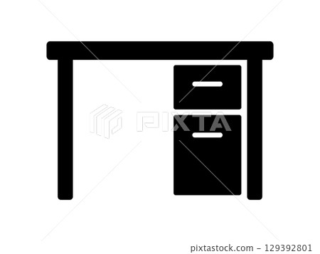 桌子圖示單色 129392801