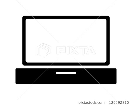 Monotone TV and TV board icons 129392810