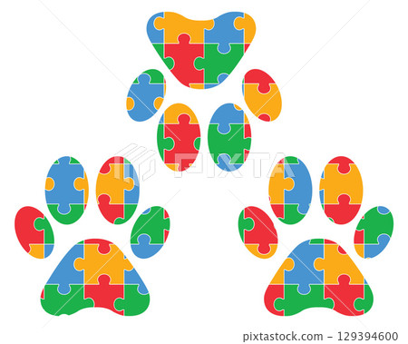 Autism Awareness Puzzle Paw Prints SVG Colorful Pet Pawprint Vector for tshirts and Crafts Autism Awareness Puzzle Paw Prints SVG Colorful Pet Pawprint Vector for tshirts and Crafts 129394600