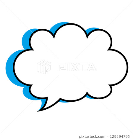 簡單的語音氣泡圖-蓬鬆 129394795