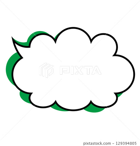 簡單的語音氣泡圖-蓬鬆 129394805