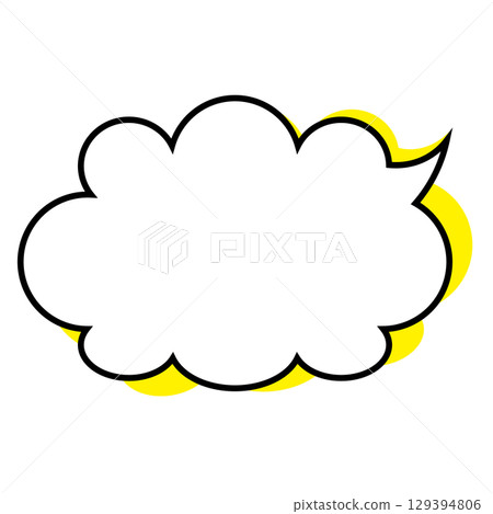 簡單的語音氣泡圖-蓬鬆 129394806