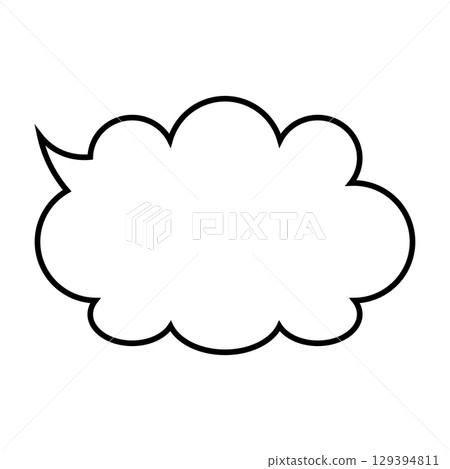 簡單的語音氣泡圖-蓬鬆 129394811