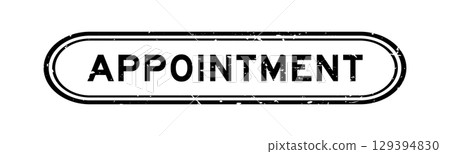 Grunge black appointment word rubber seal stamp on white background 129394830