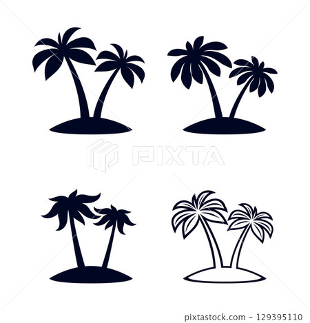 Tropical Palm Trees Tropical Palm Trees 129395110