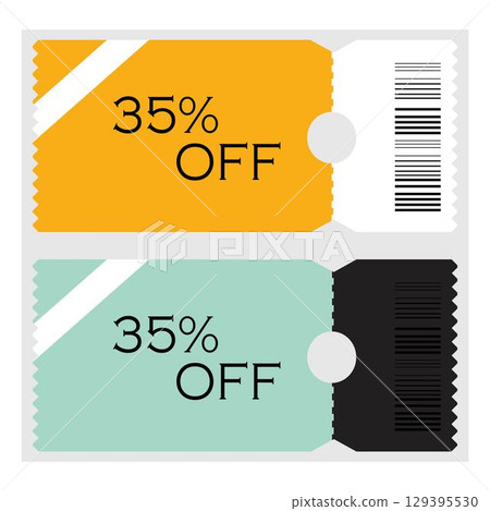 Coupon icons. Sale Voucher Coupon. Discount Coupons Tickets Card. Coupon for web design. Tag label, sale banner with discount coupon. Vector gift voucher vector illustration. Coupon icons. Sale Voucher Coupon. Discount Coupons Tickets Card. Coupon for web design. Tag label, sale banner with discount coupon. Vector gift voucher vector illustration. 129395530