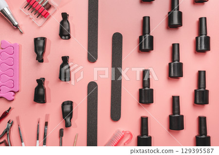 manicure and pedicure tools manicure and pedicure tools 129395587